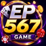 EP 567 Game featured logo with gold text, playing cards, coins, and dice on a dark purple background