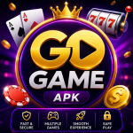 GO Game APK featured image with gold GO logo, purple gaming background, and casino-style elements.
