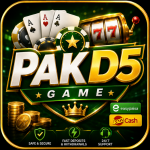 PAKD5 Game featured image with casino-style cards, chips, slot graphics, and a green-gold gaming design.