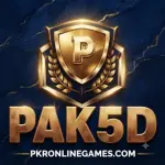 Premium gold 'PAK5D' logo with 'P' shield emblem and laurel wreaths on a dark blue marble background